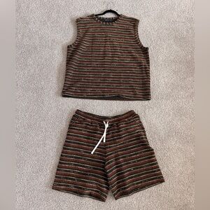 Striped Men's Short Set